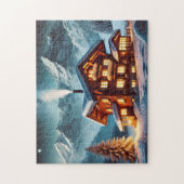 Zwitserse Chalet Sterrenalpen Hut Legpuzzel (Verticaal)
