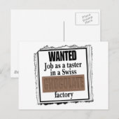 Zwitserse Chocolade-postkaart Briefkaart (Voorkant / Achterkant)