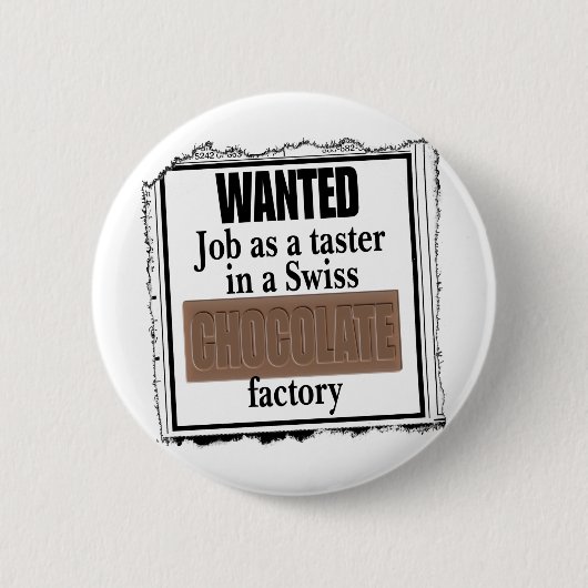 Zwitserse chocolade ronde button 5,7 cm (Voorkant)