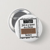 Zwitserse chocolade ronde button 5,7 cm (Voorkant /achterkant)