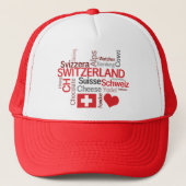 Zwitserse Clichés I Love Zwitserland Chocolate Che Trucker Pet (Voorkant)