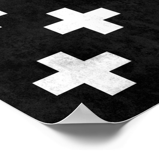 Zwitserse cross-art print Modern minimalistische a (Hoek)