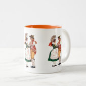 Zwitserse dansers tweekleurige koffiemok (Voorkant rechts)