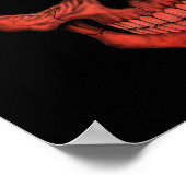 Zwitserse Dj-schedel met hoofdtelefoon Poster (Hoek)