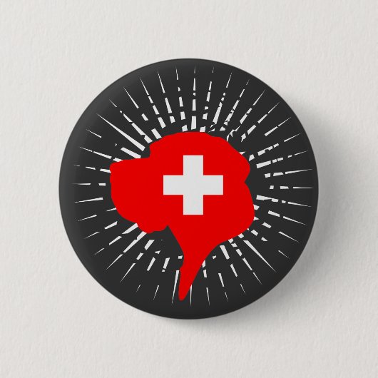 Zwitserse Dog Ronde Button 5,7 Cm (Voorkant)