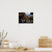 Zwitserse dorpsprint, waardeposter papier (mat) poster (Keuken)