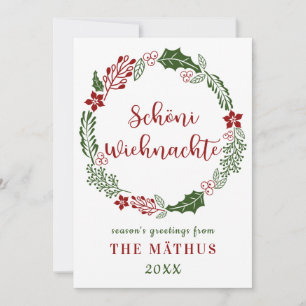 Zwitserse Duitse Prettig Kerstfeest, op Maat Feestdagenkaart