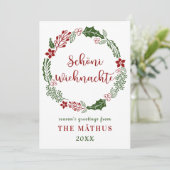 Zwitserse Duitse Prettig Kerstfeest, op maat gemaa Feestdagenkaart (Staand voorkant)