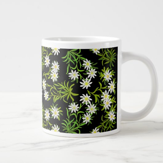 Zwitserse Edelweiss Alpine Flowers Jumbo Mok (Rechts)