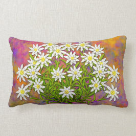 Zwitserse Edelweiss Flowers Lumbar Pillow Kussen