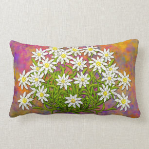 Zwitserse Edelweiss Flowers Lumbar Pillow Kussen