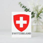 Zwitserse Embleem Briefkaart (Staand voorkant)