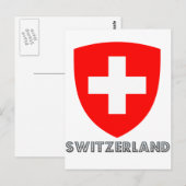 Zwitserse Embleem Briefkaart (Voorkant / Achterkant)