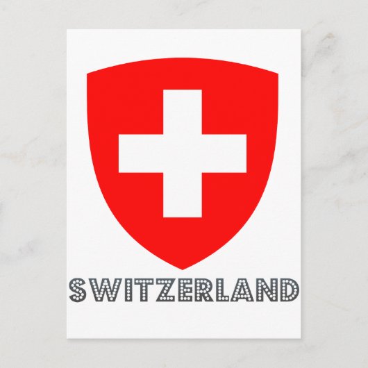 Zwitserse Embleem Briefkaart (Voorkant)