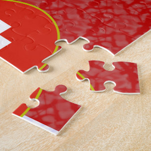 Zwitserse engel blond haar gekleed in vlag legpuzzel