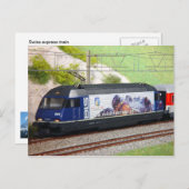 Zwitserse express trein briefkaart (Voorkant / Achterkant)