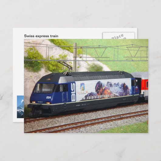 Zwitserse express trein briefkaart (Voorkant / Achterkant)