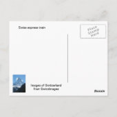 Zwitserse express trein briefkaart (Achterkant)