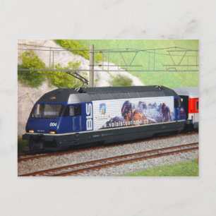 Zwitserse express trein briefkaart