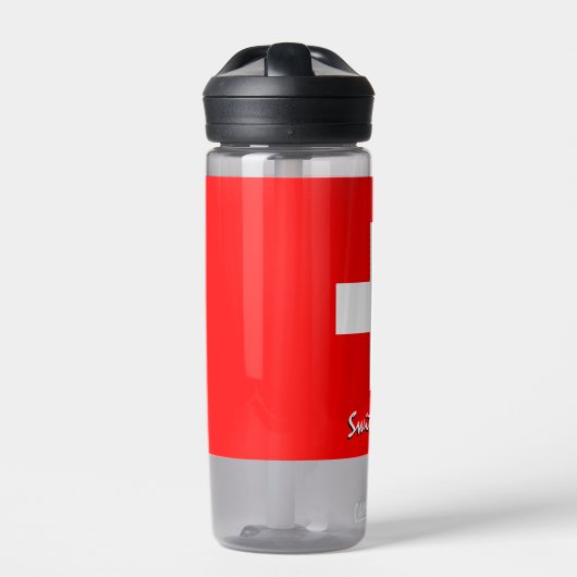 Zwitserse fles, patriottische Zwitserse vlag Waterfles (Voorkant)