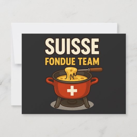 Zwitserse Fondue Team Kaart (Voorkant)