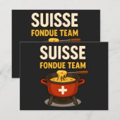 Zwitserse Fondue Team Kaart (Voorkant / Achterkant)
