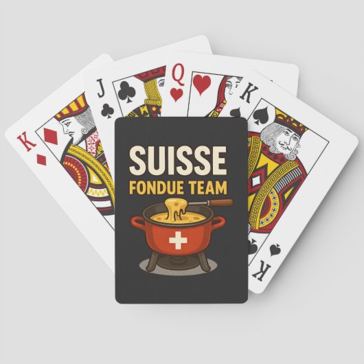 Zwitserse Fondue Team Pokerkaarten (Achterkant)