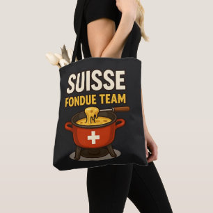 Zwitserse fondue team tote bag