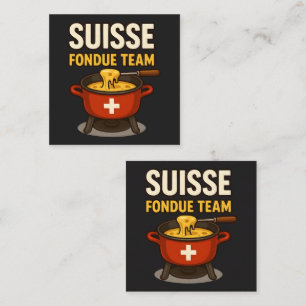 Zwitserse Fondue Team Vierkante Visitekaartje