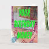 Zwitserse frank Birthday Money Kaart (Voorkant)