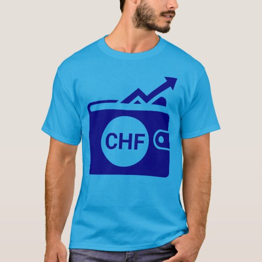 Zwitserse Frank CHF-valutaportemonnee-icon T-shirt (Voorkant)