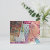 Zwitserse franken briefkaart (Staand voorkant)