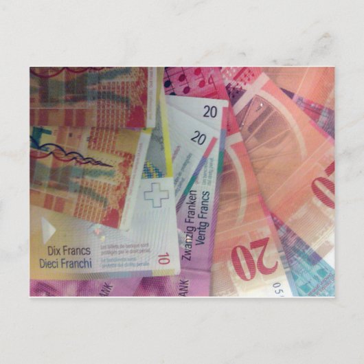 Zwitserse franken briefkaart (Voorkant)