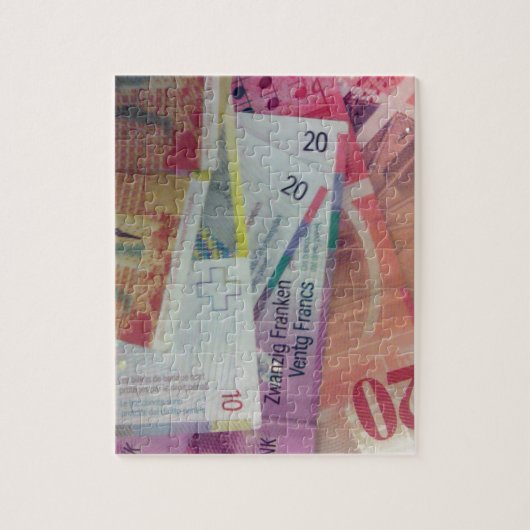 Zwitserse franken legpuzzel (Verticaal)