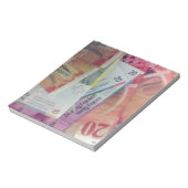 Zwitserse franken notitieblok (Linkerzijde)