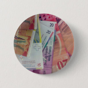 Zwitserse franken ronde button 5,7 cm