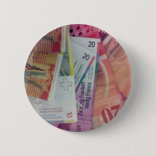 Zwitserse franken ronde button 5,7 cm (Voorkant)
