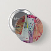 Zwitserse franken ronde button 5,7 cm (Voorkant /achterkant)