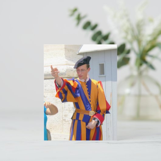 Zwitserse Garde Briefkaart (Staand voorkant)