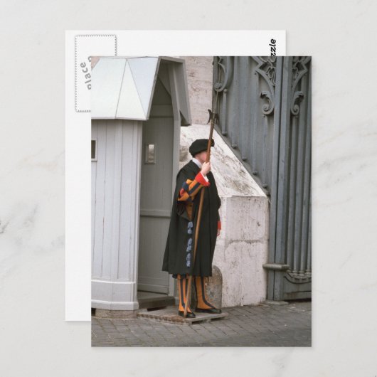 Zwitserse Garde in uniform ontworpen door Michelan Briefkaart (Voorkant / Achterkant)