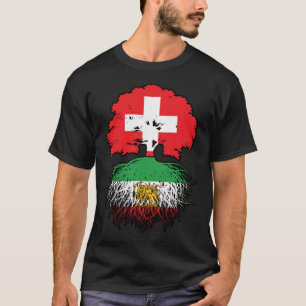Zwitserse Grote Iraanse Wortels Leeuw en Zon T-shirt