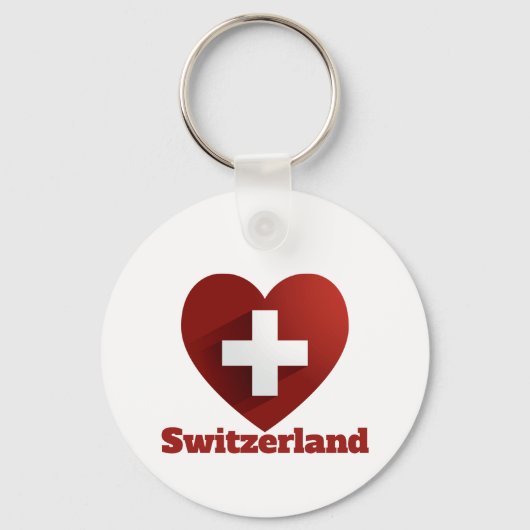 Zwitserse hartvlag sleutelhanger (Voorkant)