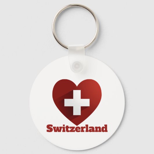 Zwitserse hartvlag sleutelhanger (Achterkant)