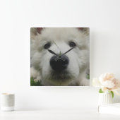 Zwitserse Herder Hond Muur Klok – Full Face Dog (Huis)