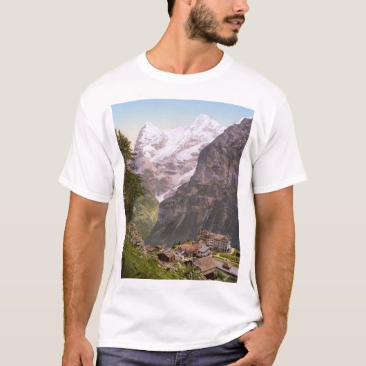 Zwitserse hotel in de Alpen (1900) T-shirt (Voorkant)