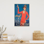 Zwitserse ijs vintage reclameposter poster (Keuken)