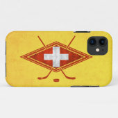 Zwitserse ijshockeyvlag Case-Mate iPhone case (Achterkant (horizontaal))