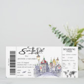 Zwitserse instapkaart Save the Date ticket Kaart (Staand voorkant)