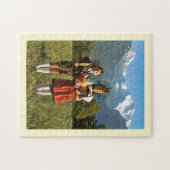 Zwitserse jongen en meisje legpuzzel (Horizontaal)