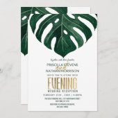 Zwitserse kaas Leaf String Lights Lace Gold Evenin Kaart (Voorkant / Achterkant)